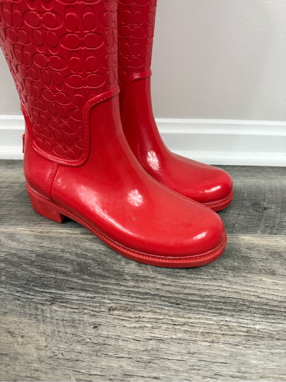 Coach Red Rain Boots - Picture 6 of 15